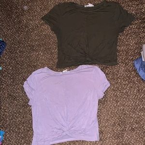 Tie in the front crop tops